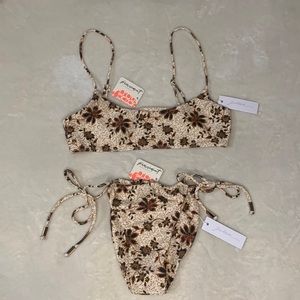 Juillet,  NWT, 2 pieces, smalls, Free people movement x Juillet colab bikini